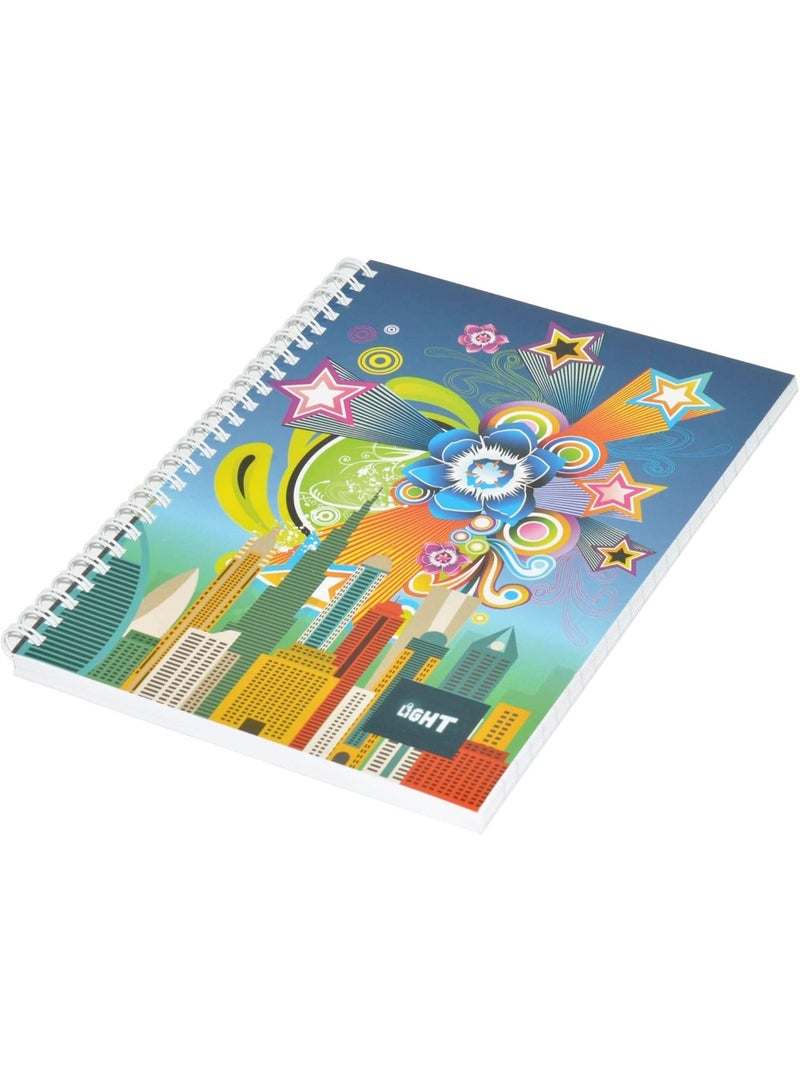 FIS LIGHT Spiral Soft Cover Notebook, A5 Size(14.8x21cm), Single Line Ruling, 100 Sheet, Pack of 10 Pieces - LINBA51608S - Image 2